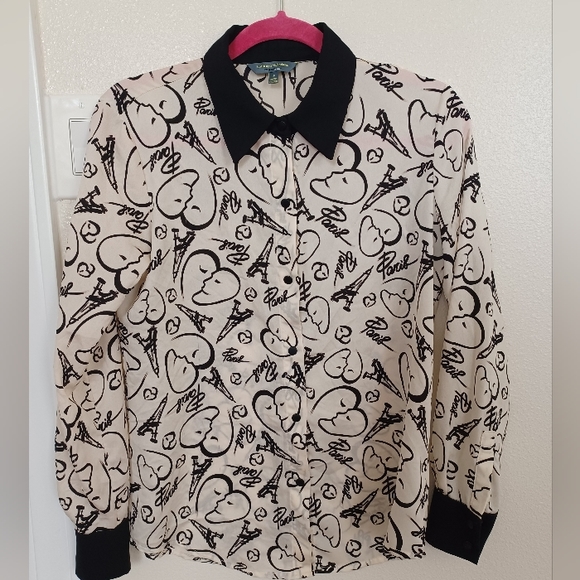 🖤Catherine Malandrino for Design Nation Cream & Black PARIS Size Small - Picture 2 of 7